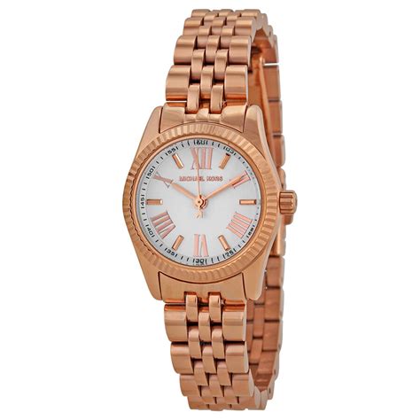 Michael Kors Lexington White Dial Rose Gold